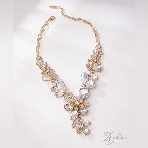Elegant Gold and Silver Crystal Necklace